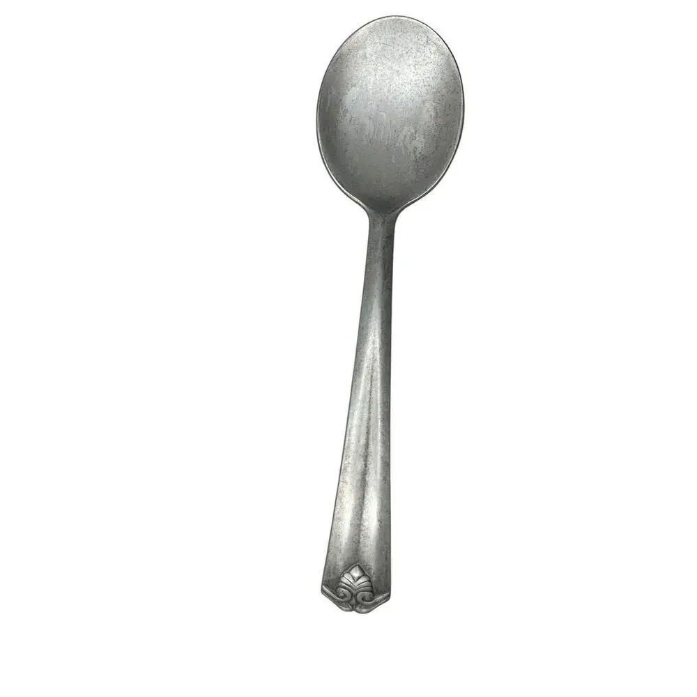 Lenox Salad Spoon and Fork with Detailed Curved Handles - Cast Aluminum Possibly